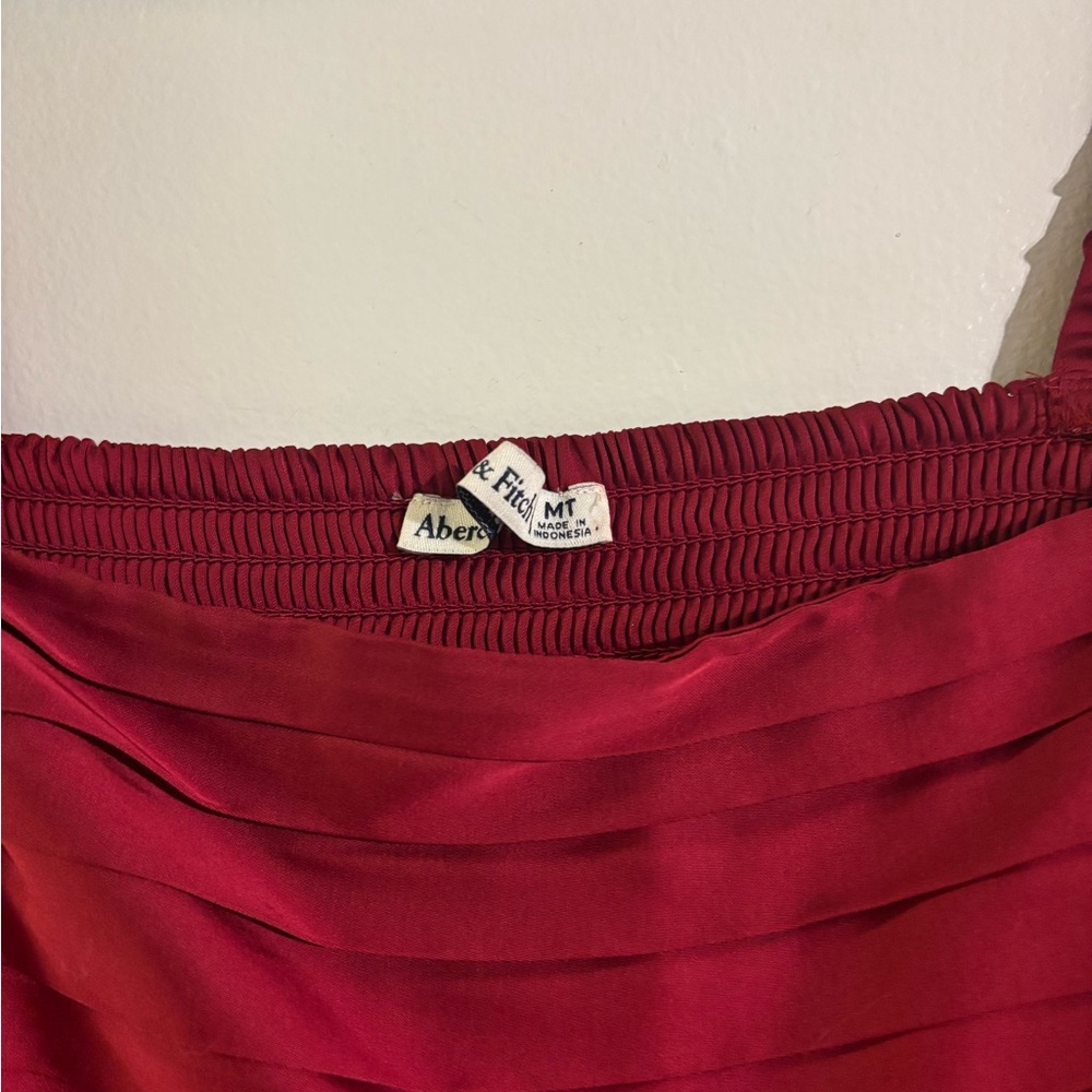 Abercrombie & Fitch Long Sleeve Satin Dress (Size: MT) - Picture 3 of 4